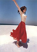 Topless busty Atsuko Sakuraba outdoors