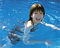 Minori Aoi cools off in the pool