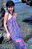 Beachside Minori Aoi in sheer dress